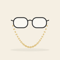 Brillenkette Gold Glieder