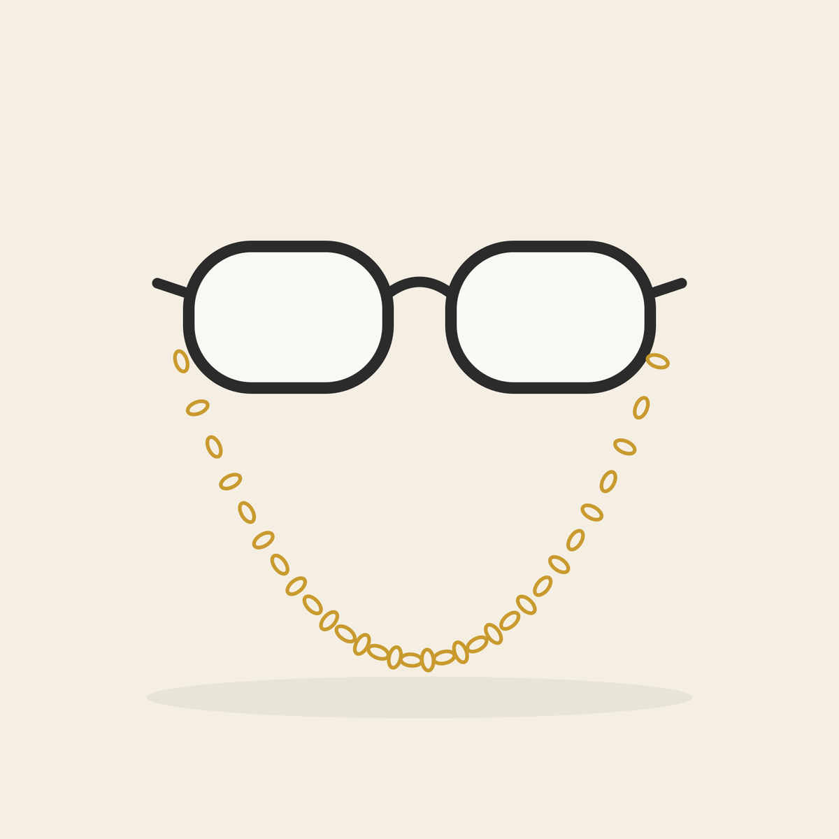 Brillenkette Gold Glieder