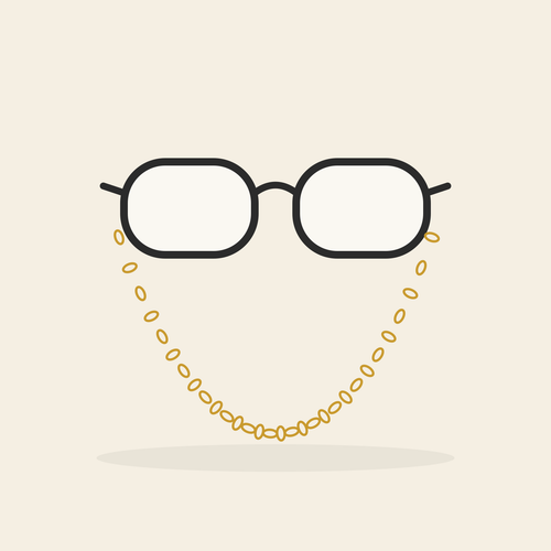 Brillenkette Gold Glieder